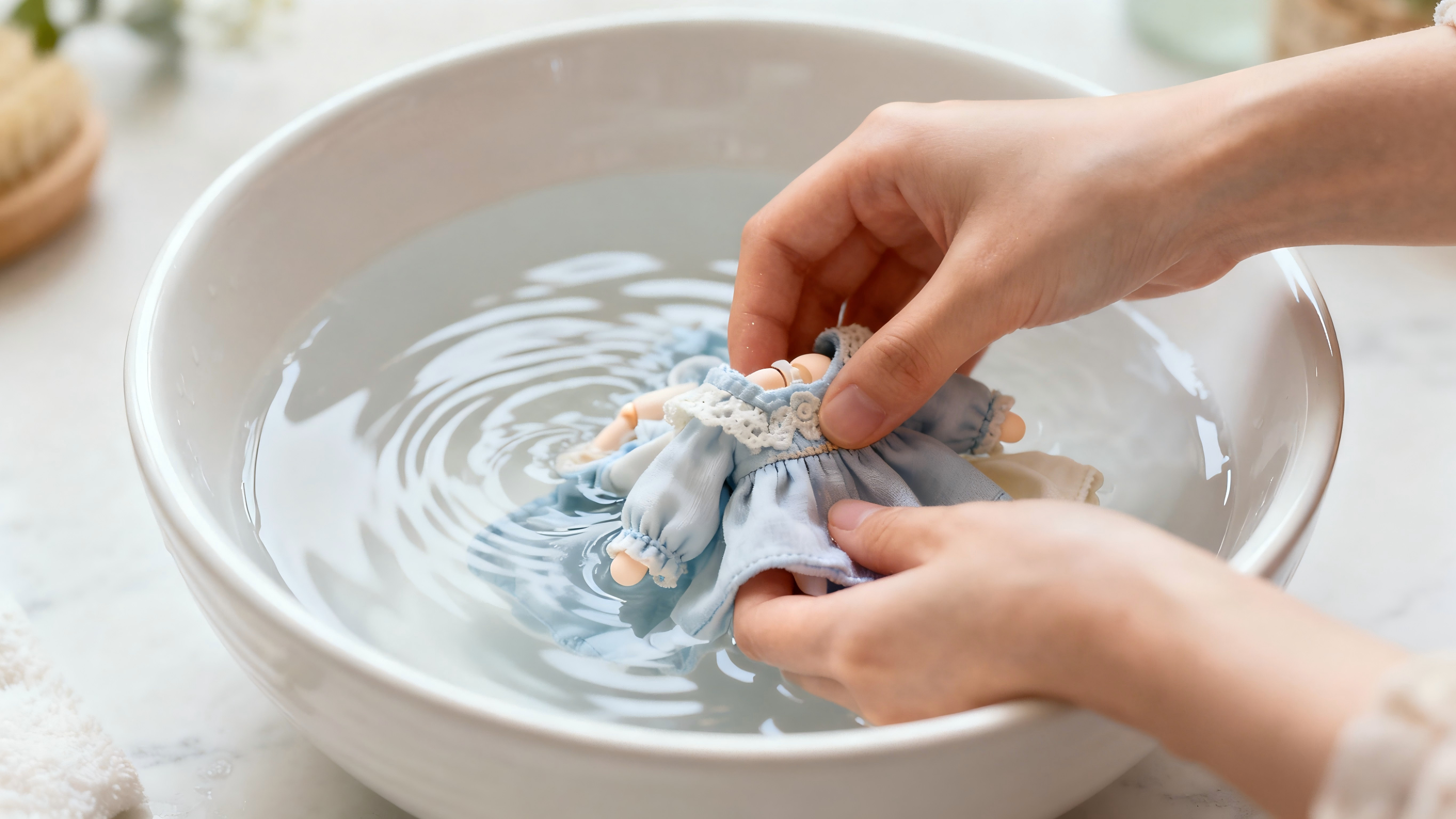 gentle hand washing handmade BJD doll clothes