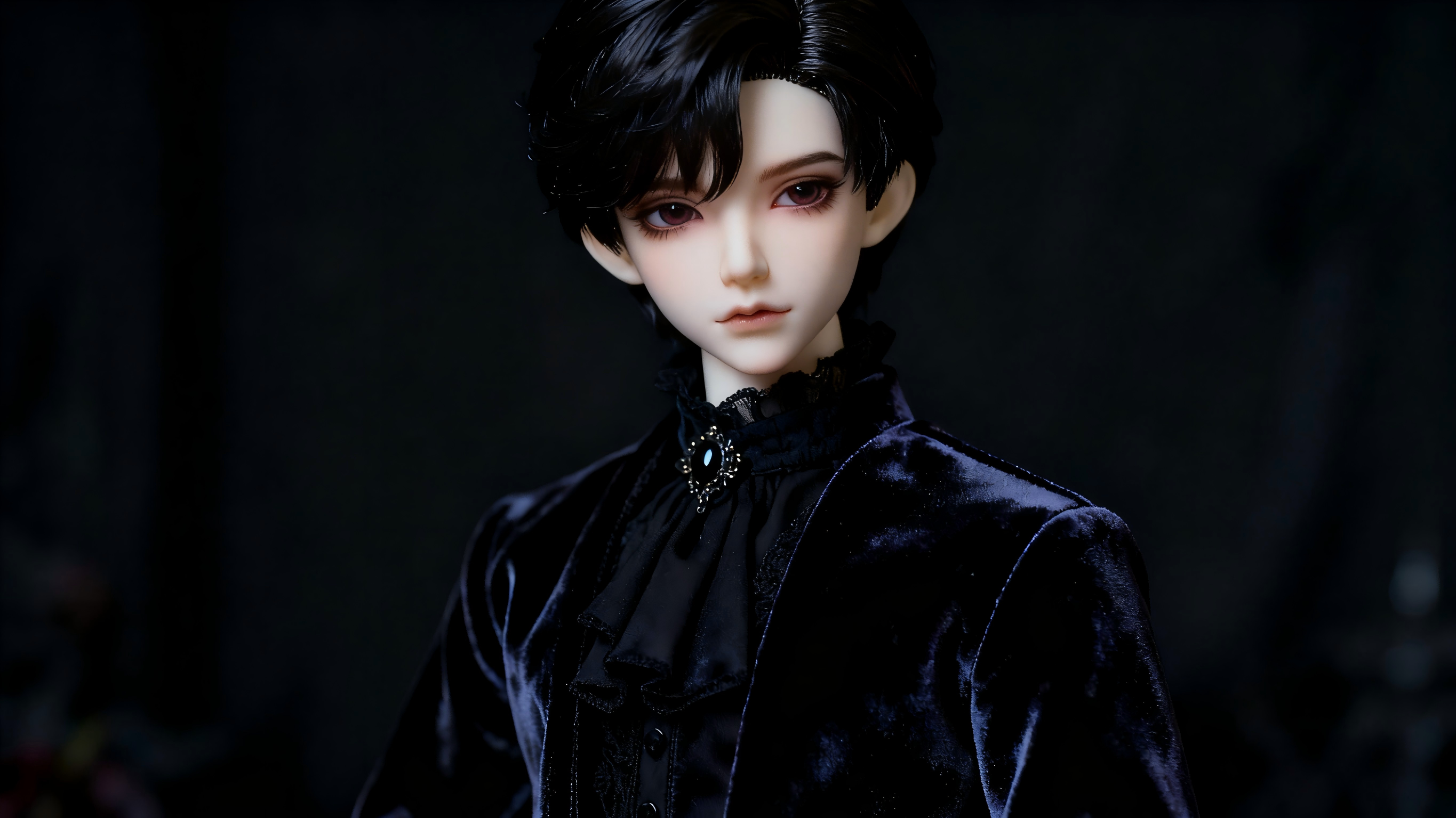 velvet fabric custom gothic BJD clothing