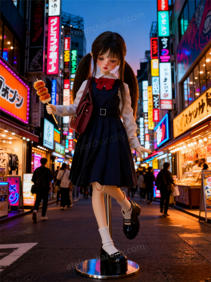 Navy Blue Japanese School Uniform Outfit for 1/4 BJD Dolls | Atelier Chantilly --A19-Atelier Chantilly