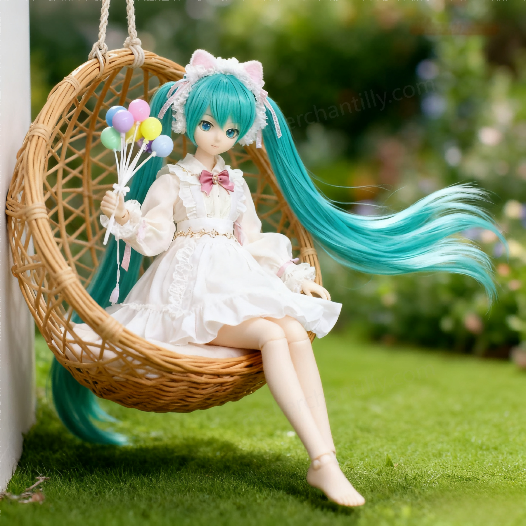 White Lace Cat-Ear Lolita Outfit for 1/3 BJD Dolls | Atelier Chantilly --A21-Atelier Chantilly