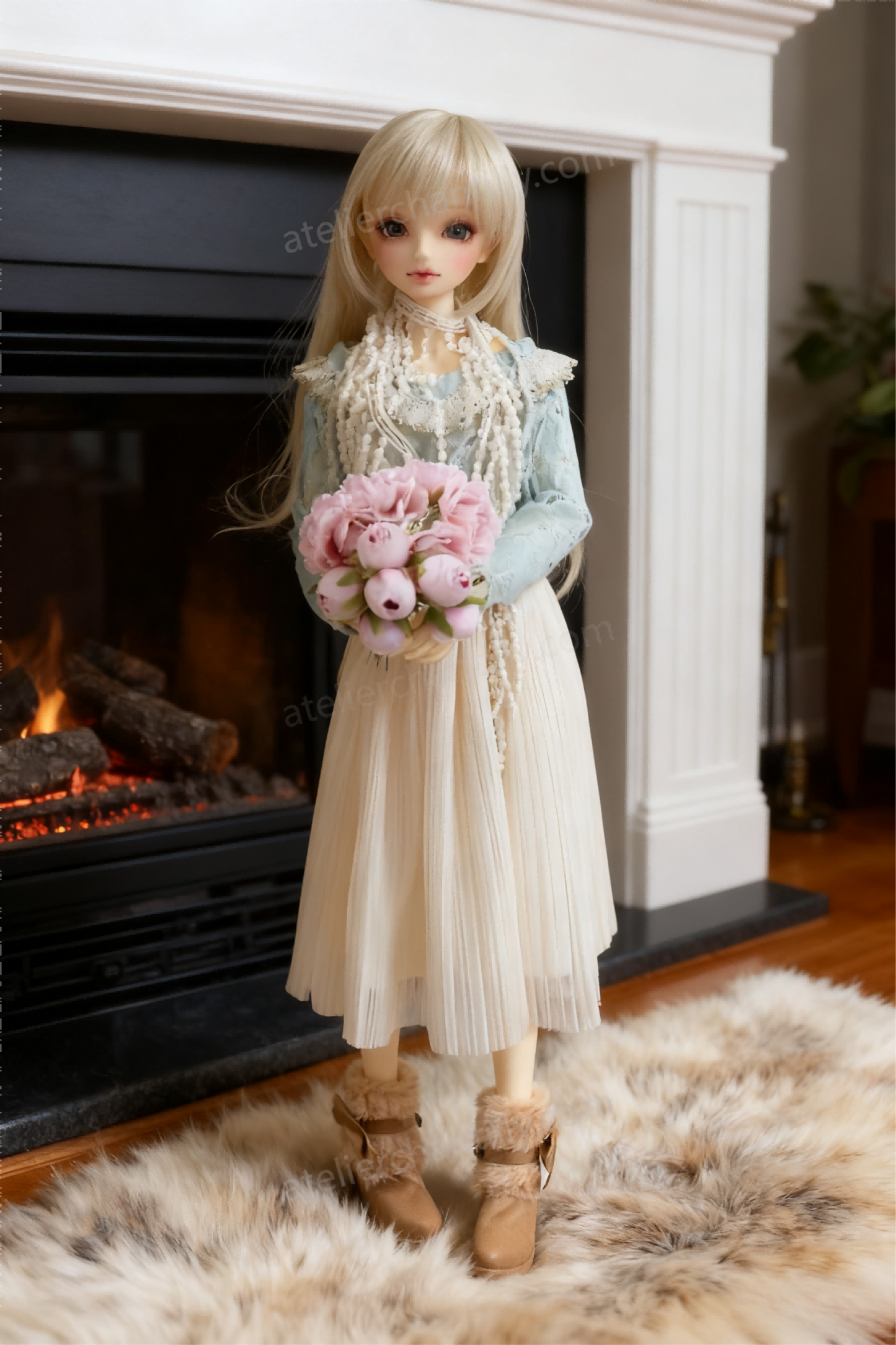 Pastel Vintage Lace Dress Outfit for 1/3 BJD Dolls | Atelier Chantilly