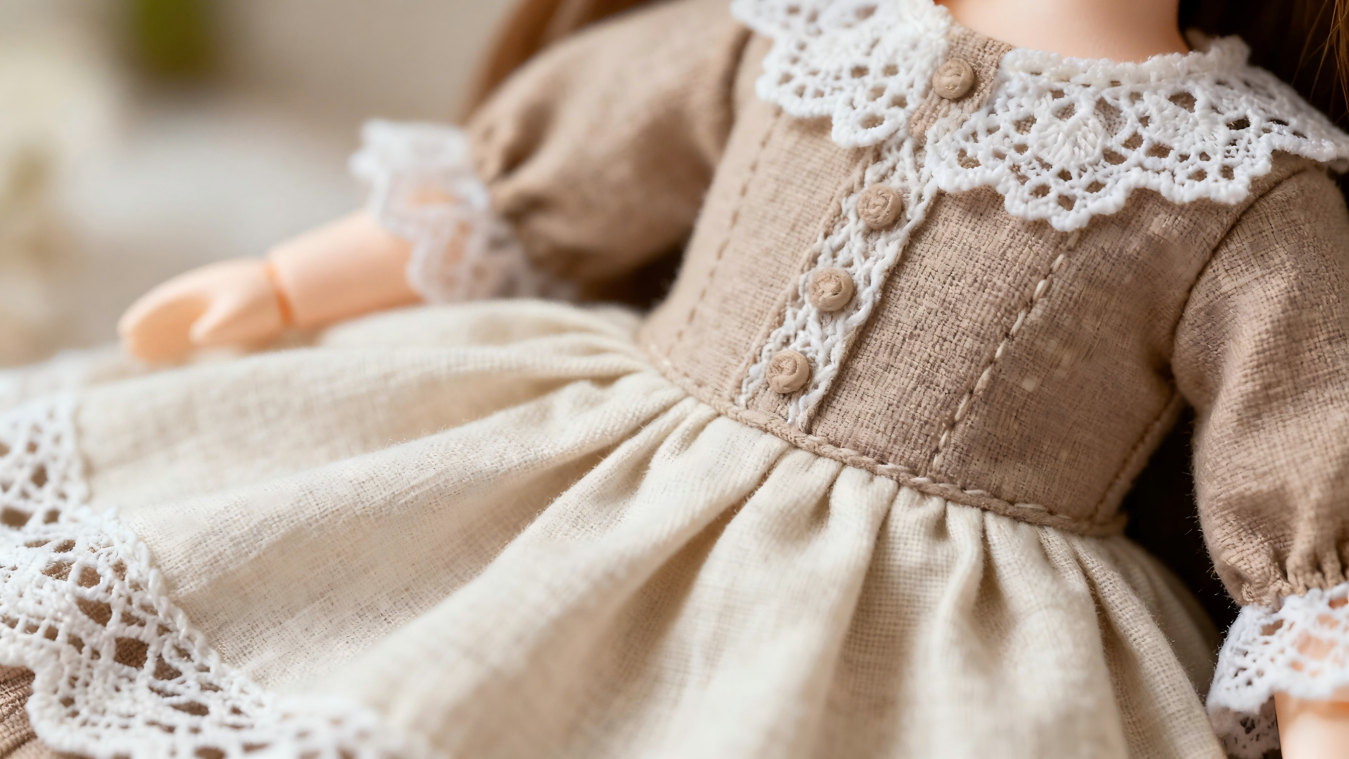 Handmade BJD clothing fabric texture and color balance