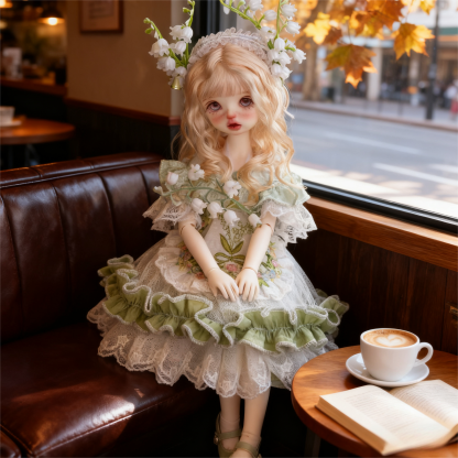 Lily of the Valley Vintage Lolita Dress for 1/6 BJD Dolls | Atelier Chantilly --A06-Atelier Chantilly