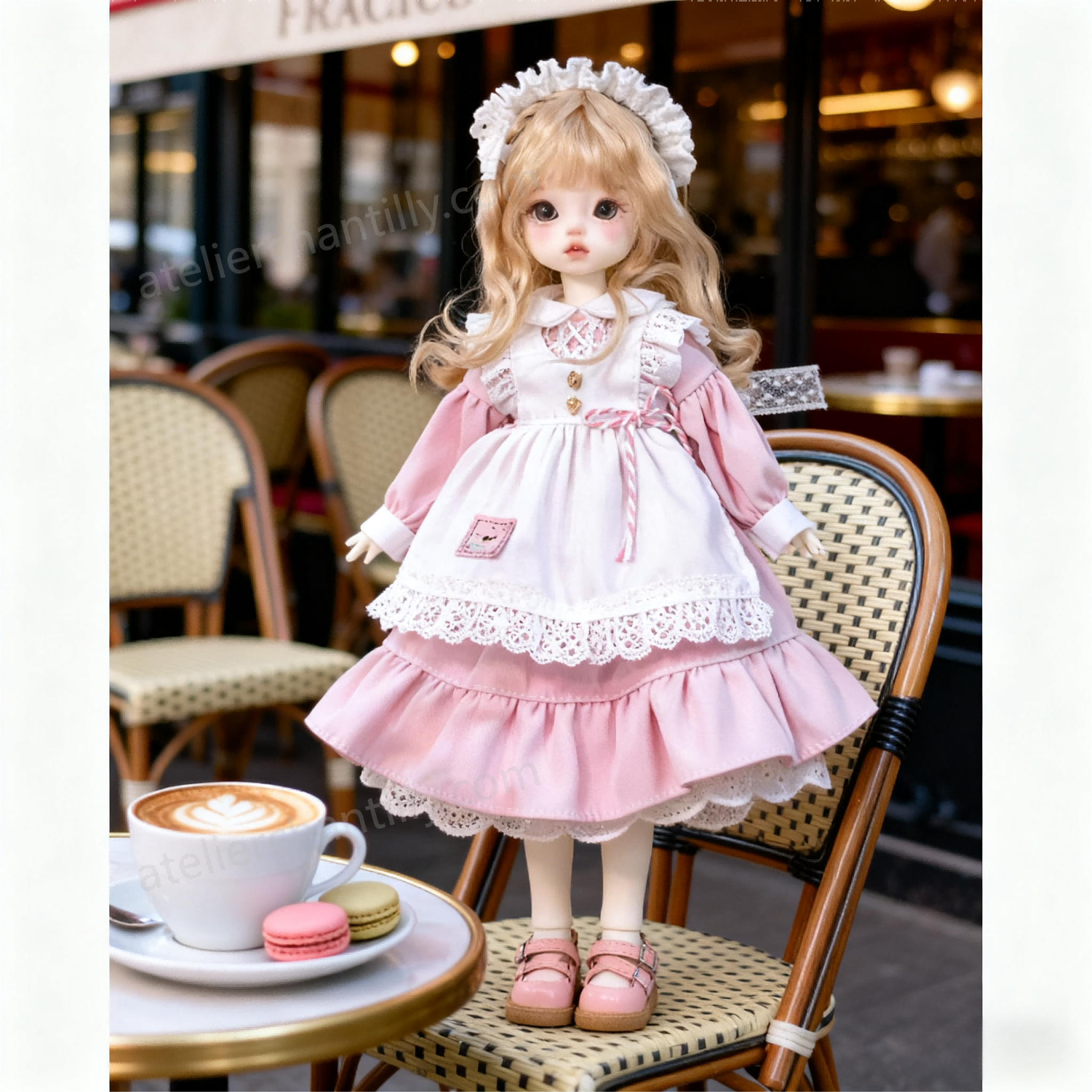 Sweet Pink Maid Lolita Dress for 1/6 BJD Dolls | Atelier Chantilly --A09-Atelier Chantilly