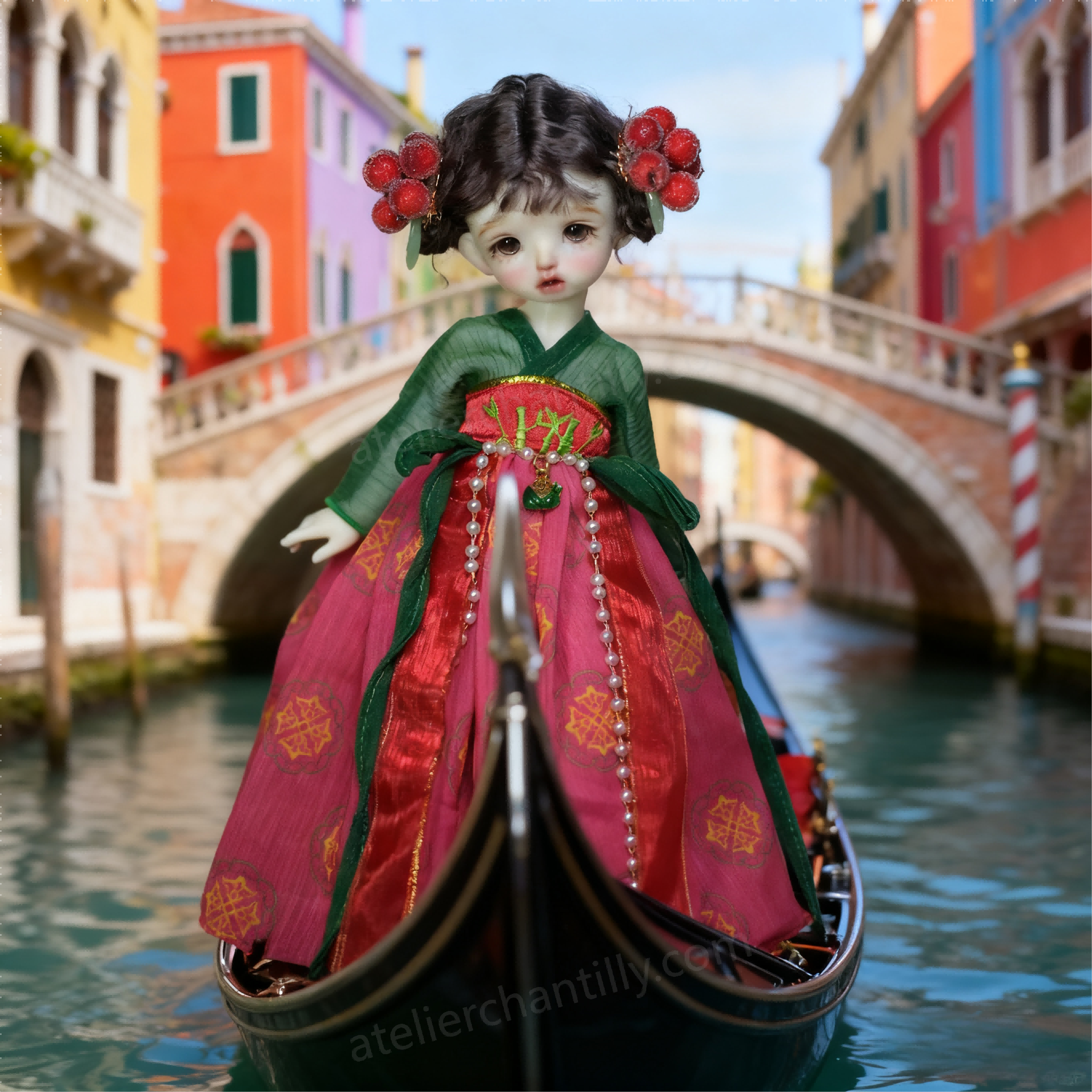 Oriental Elegance Hanfu-Style Dress for 1/6 BJD Dolls | Atelier Chantilly -A11-Atelier Chantilly