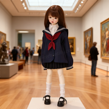 Navy Blue Classic Academia Outfit for 1/4 BJD Dolls | Atelier Chantilly --A18-Atelier Chantilly