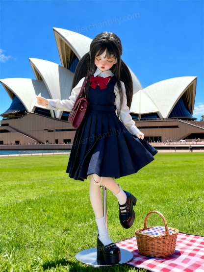 Navy Blue Japanese School Uniform Outfit for 1/4 BJD Dolls | Atelier Chantilly --A19-Atelier Chantilly