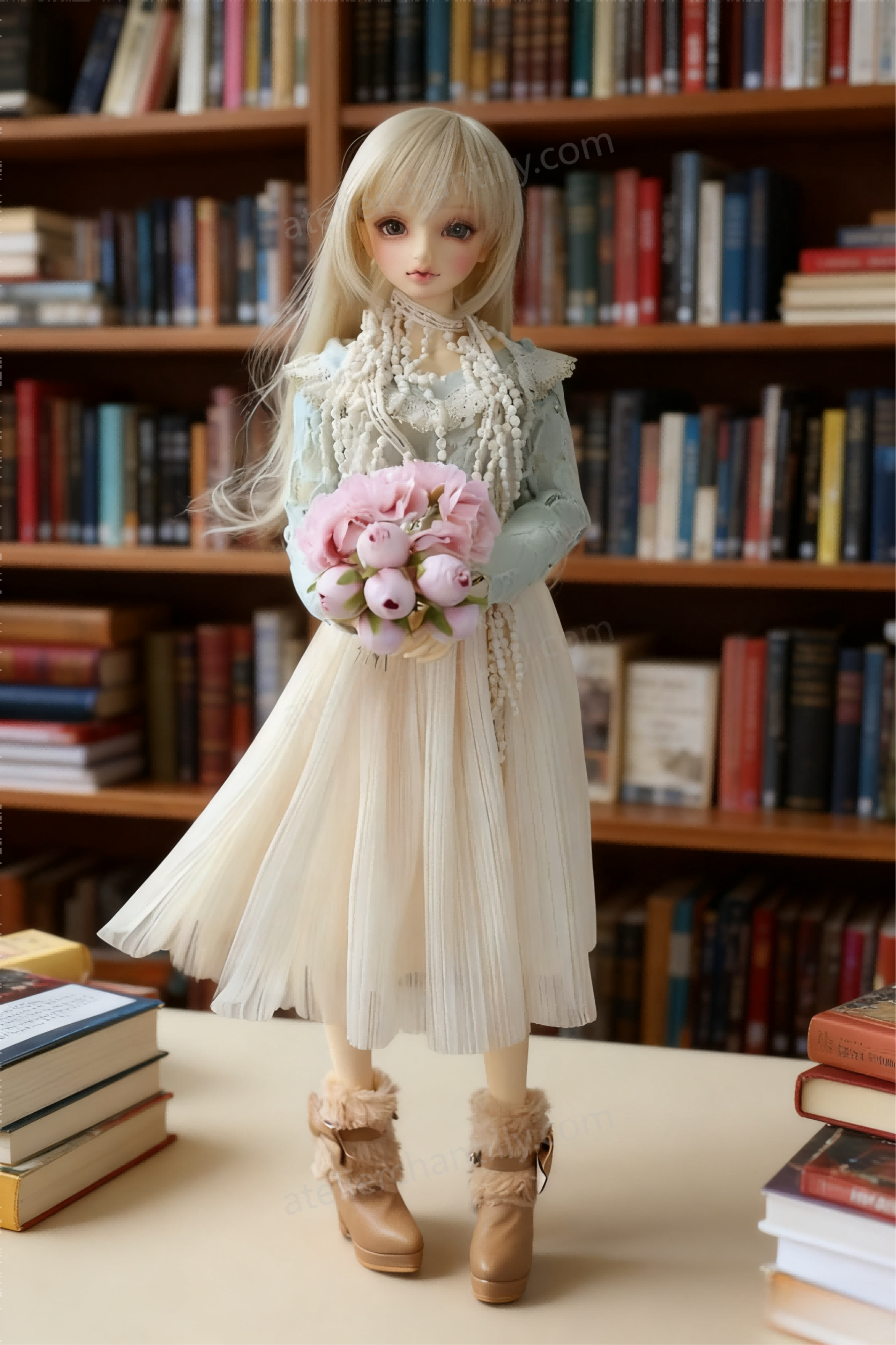 Pastel Vintage Lace Dress Outfit for 1/3 BJD Dolls | Atelier Chantilly