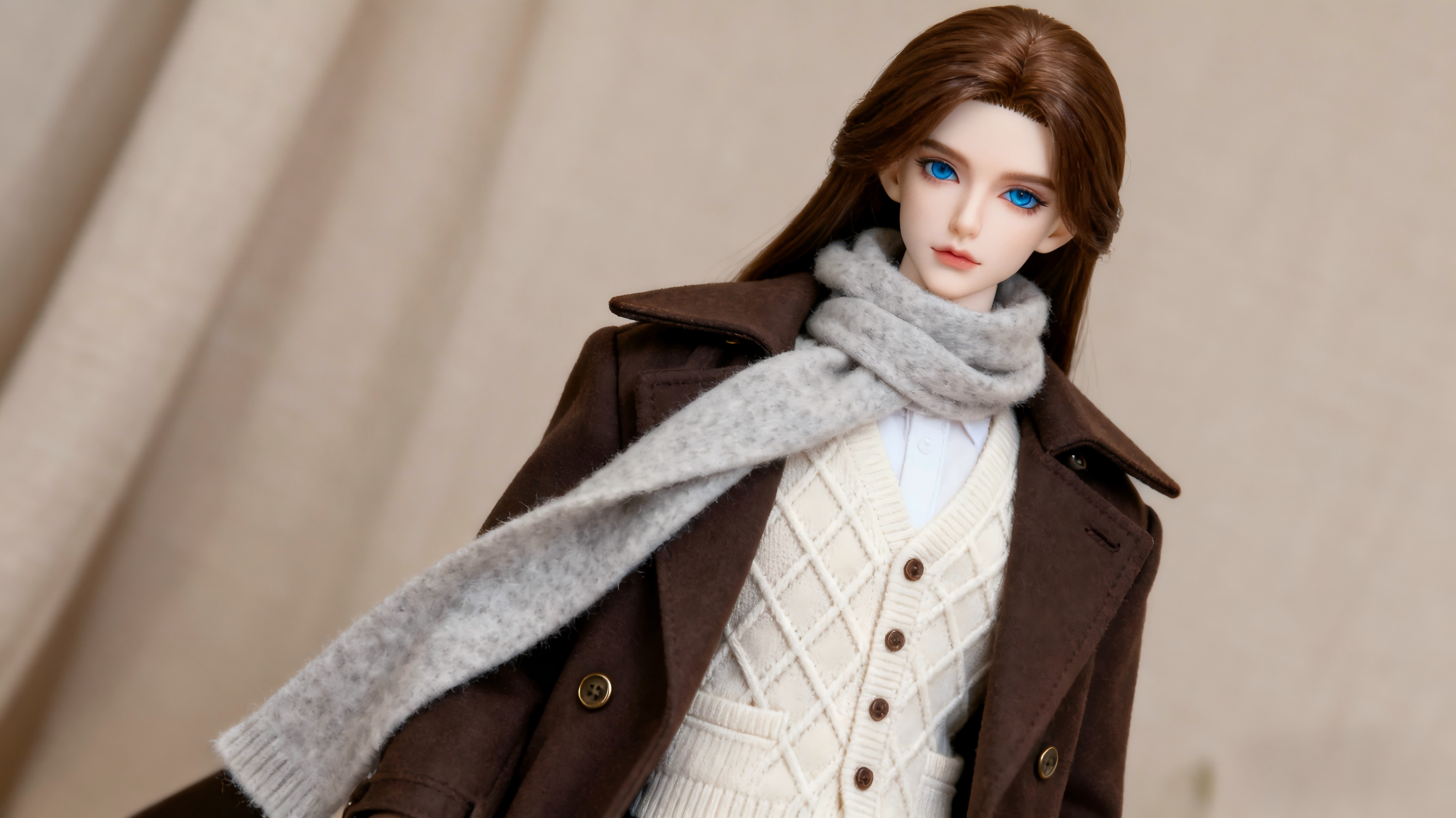 Layered BJD outfits showing depth and coordinated styling