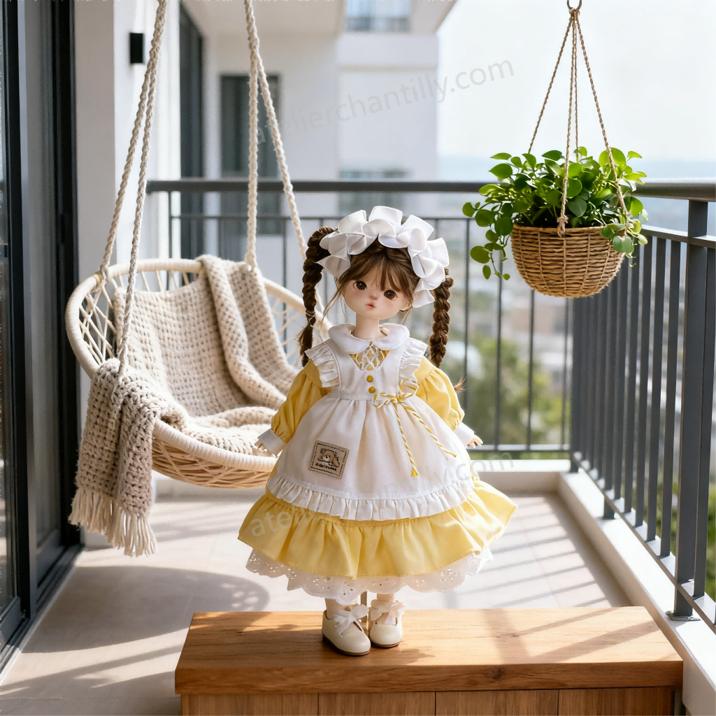 Sunny Yellow Maid Lolita Dress for 1/6 BJD Dolls | Atelier Chantilly --A10-Atelier Chantilly