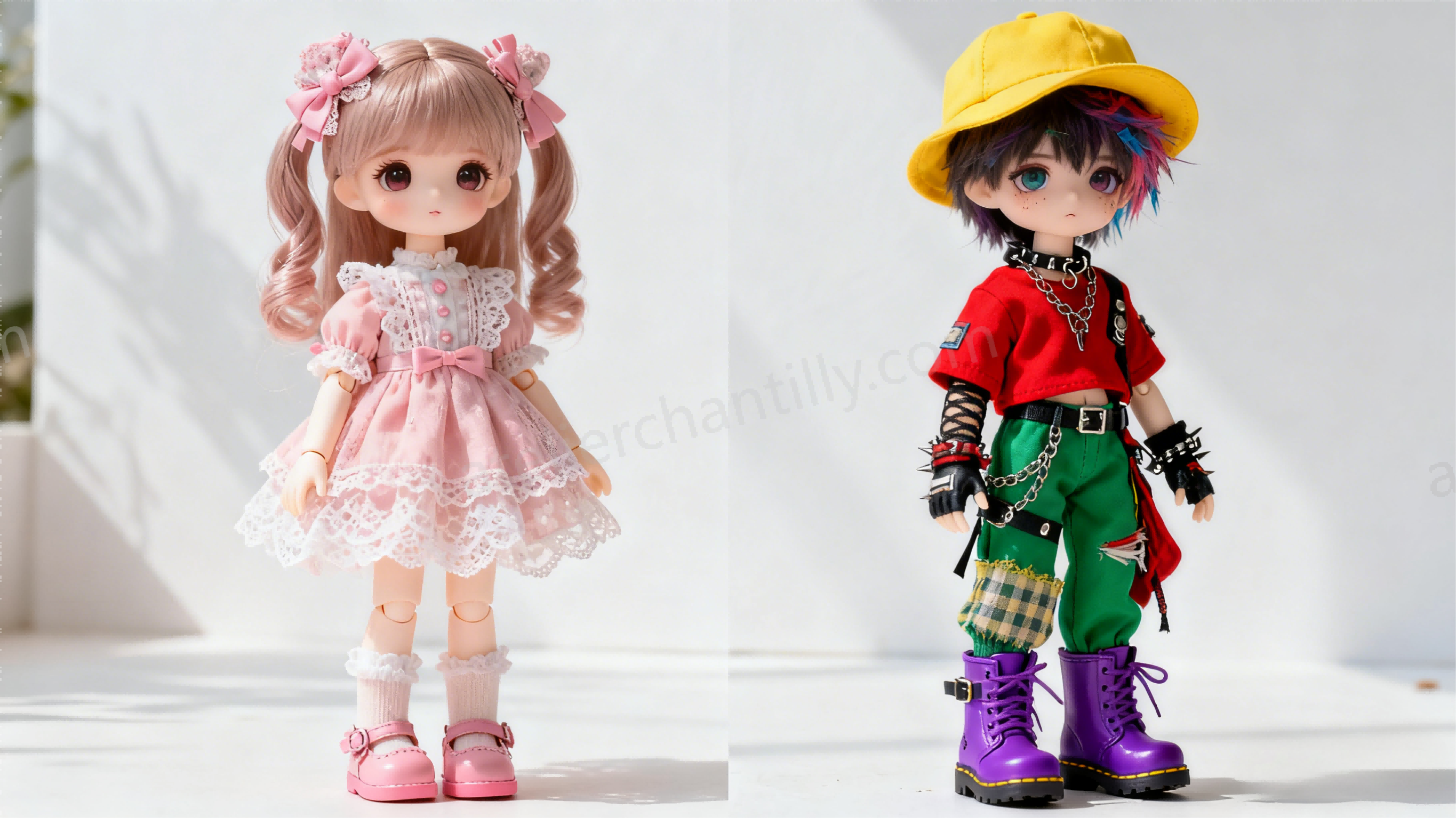 Mismatch vs coordinated BJD clothing styles comparison