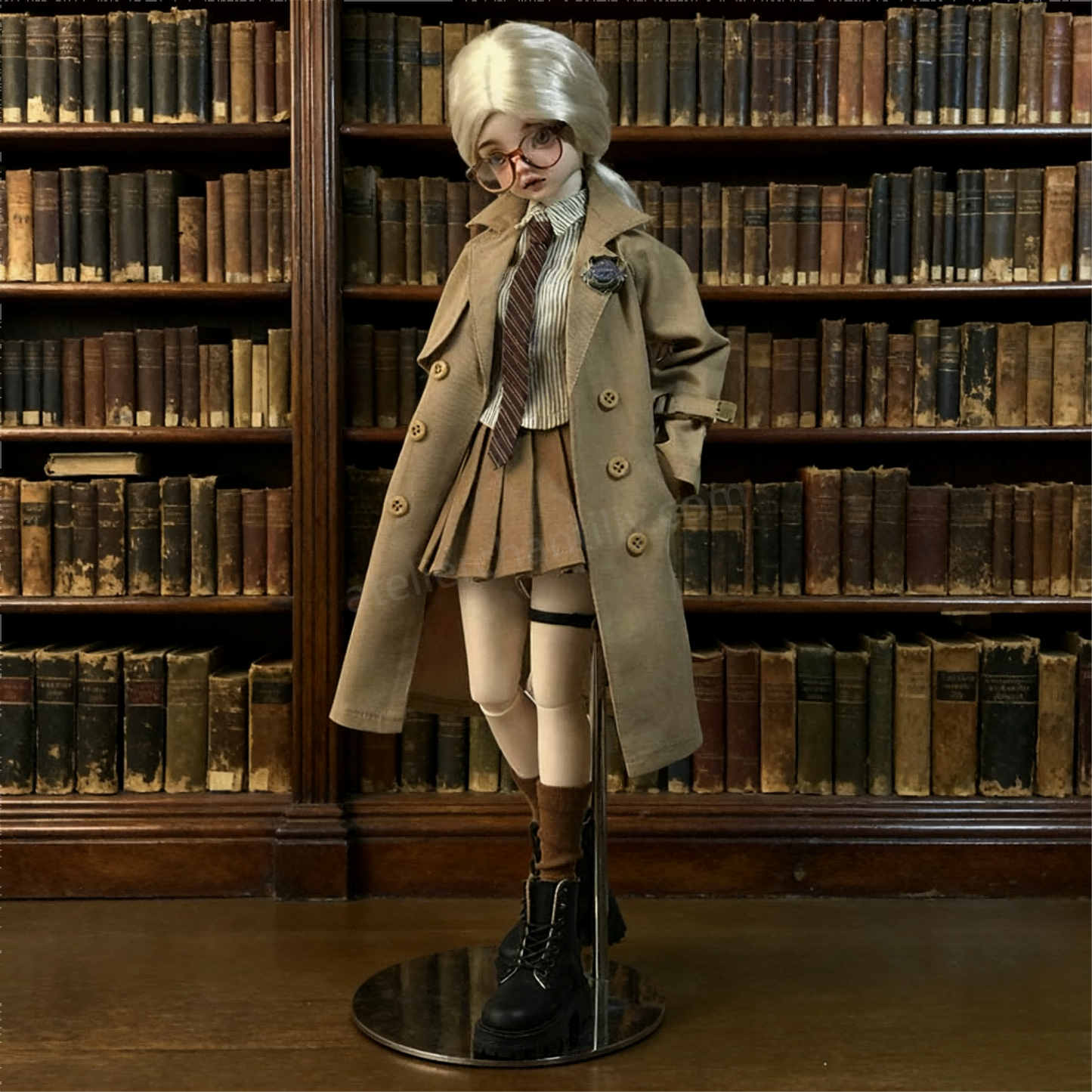 Khaki British Academia Outfit for 1/4 BJD Dolls | Atelier Chantilly --A17-Atelier Chantilly