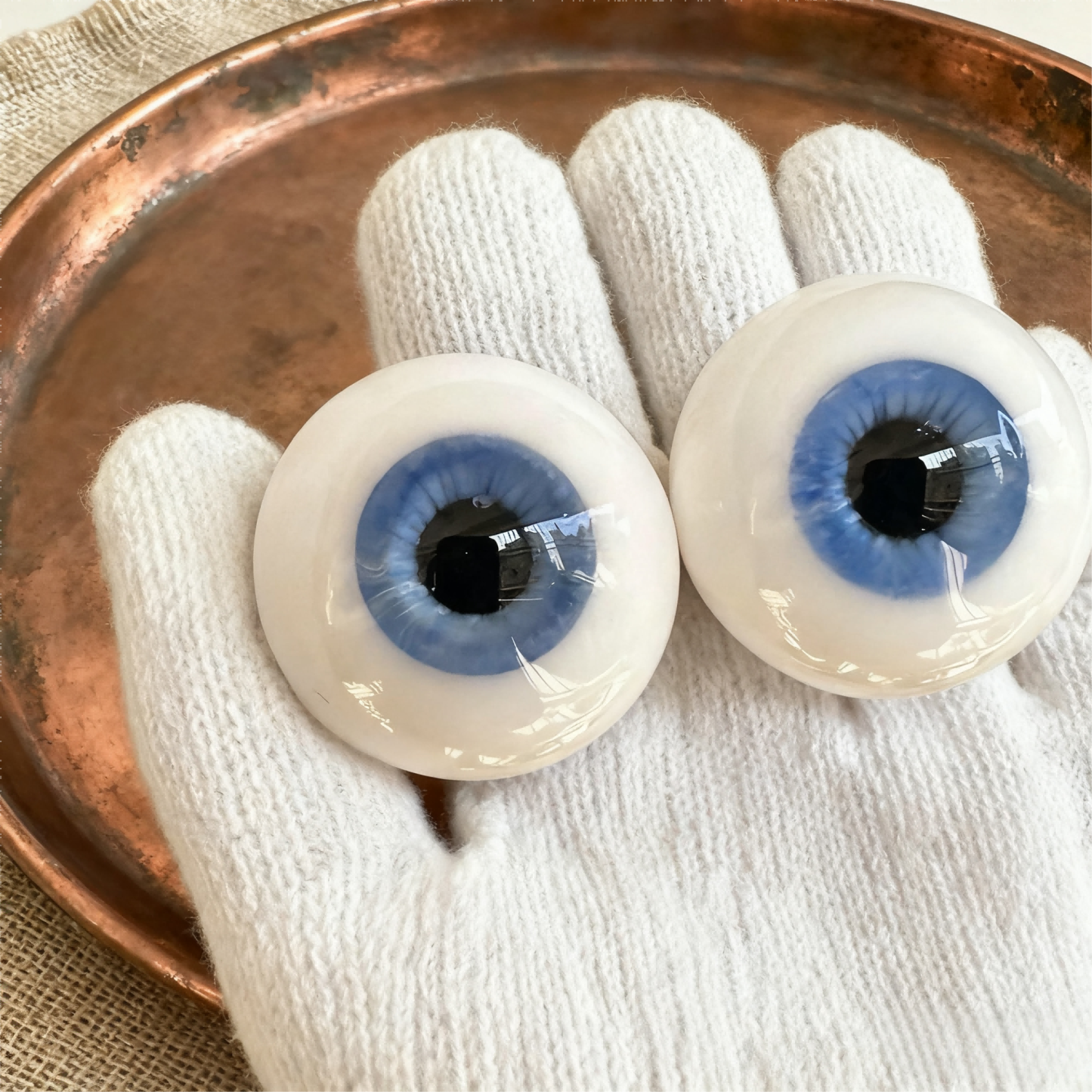 Realistic Blue Glass Eyes for 1/3 1/4 1/6 BJD Dolls | Atelier Chantilly-Atelier Chantilly
