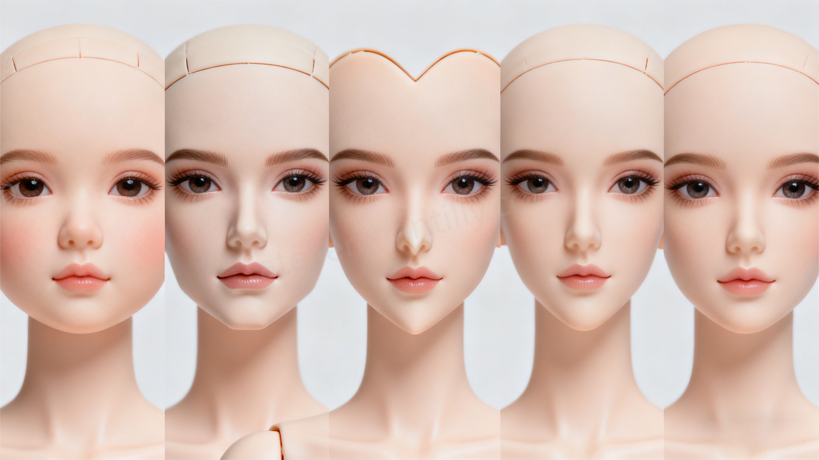 Various BJD face shapes comparison chart