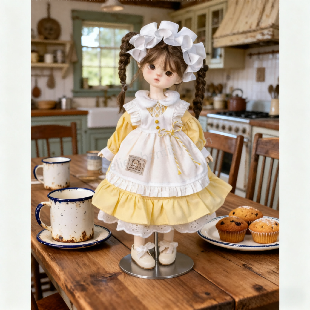 Sunny Yellow Maid Lolita Dress for 1/6 BJD Dolls | Atelier Chantilly --A10-Atelier Chantilly