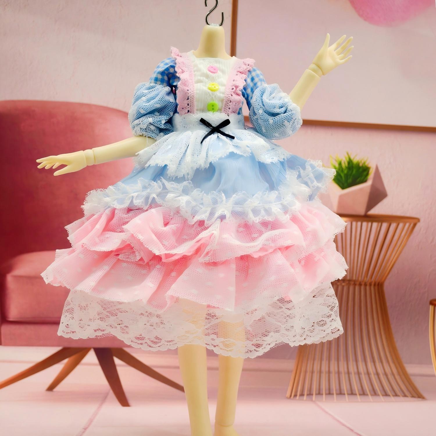Custom blue and pink Lolita skirt