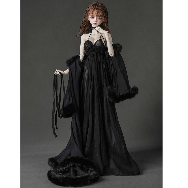 layered tulle fabric detail bjd doll skirt
