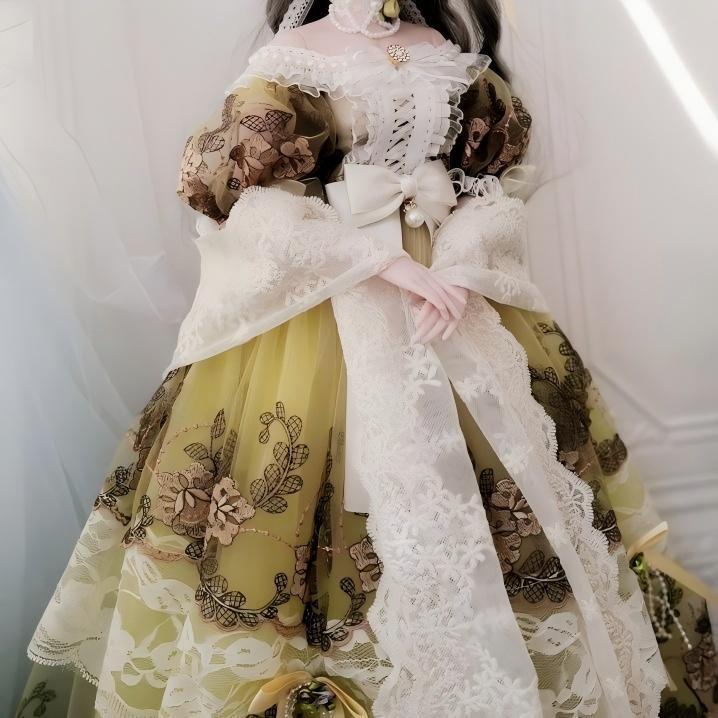 retro palace pleated skirt for 1/6 bjd doll