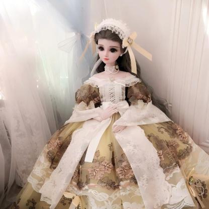 retro palace pleated skirt for 1/4 bjd doll
