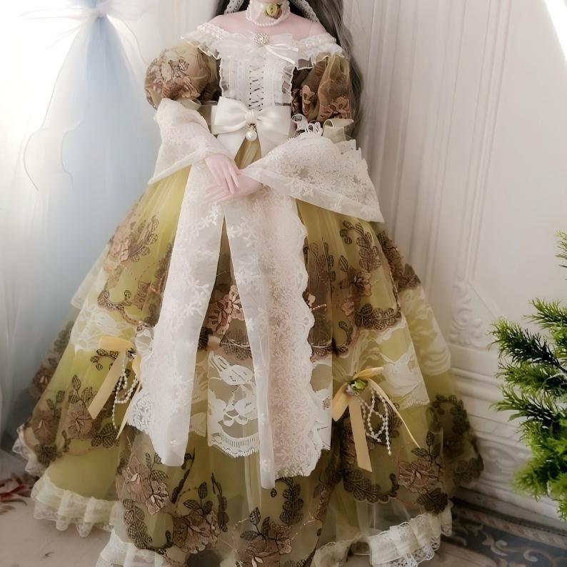 Retro palace style pleated skirt