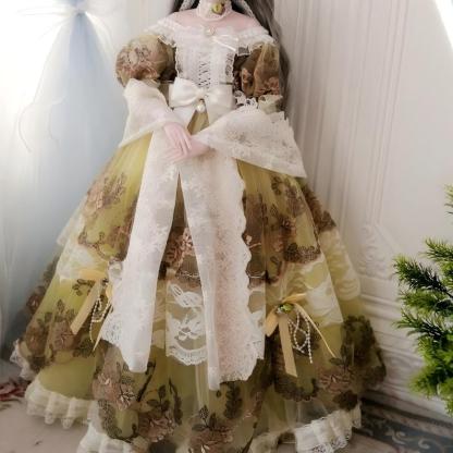 Retro palace style pleated skirt