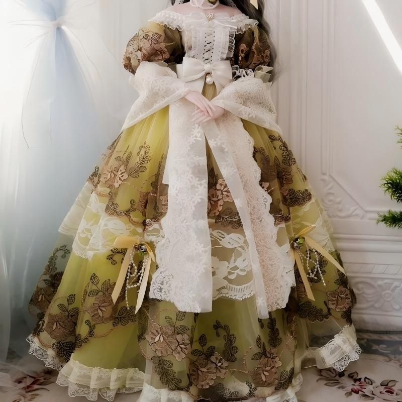 retro palace pleated skirt for 1/3 bjd doll