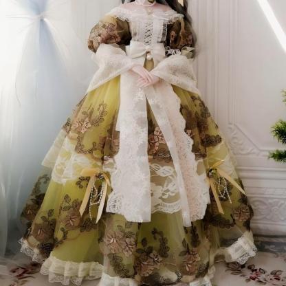 retro palace pleated skirt for 1/3 bjd doll