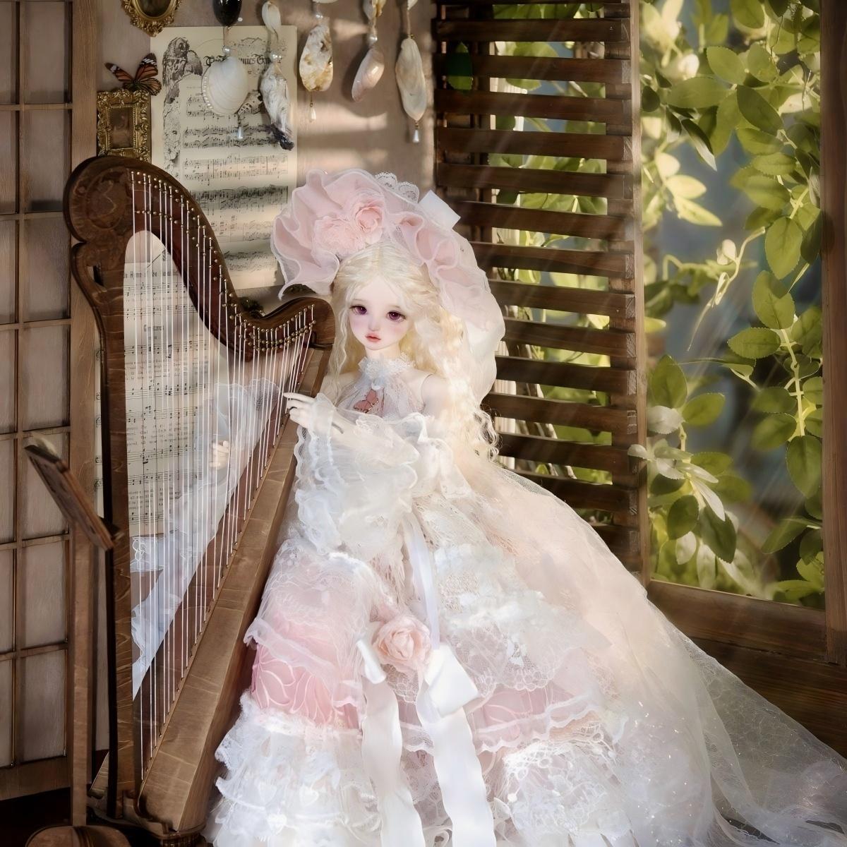 refined fabric and drape detail noble manor skirt for bjd dolls