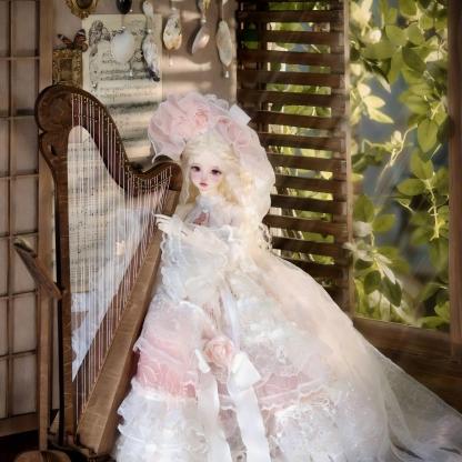 refined fabric and drape detail noble manor skirt for bjd dolls