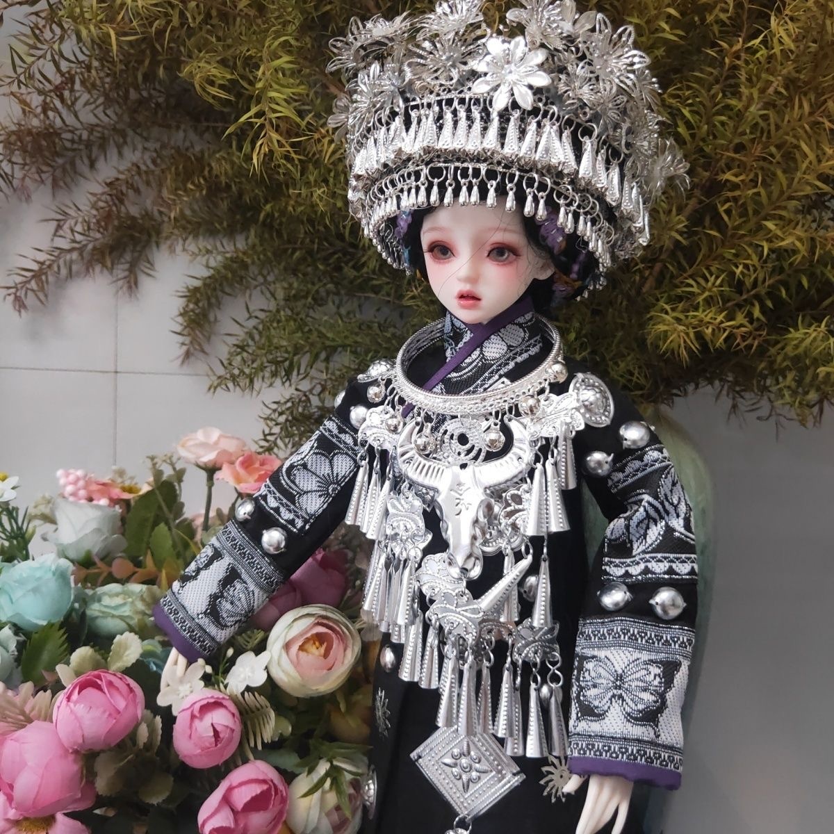 traditional ethnic embroidery detail for bjd doll costumes