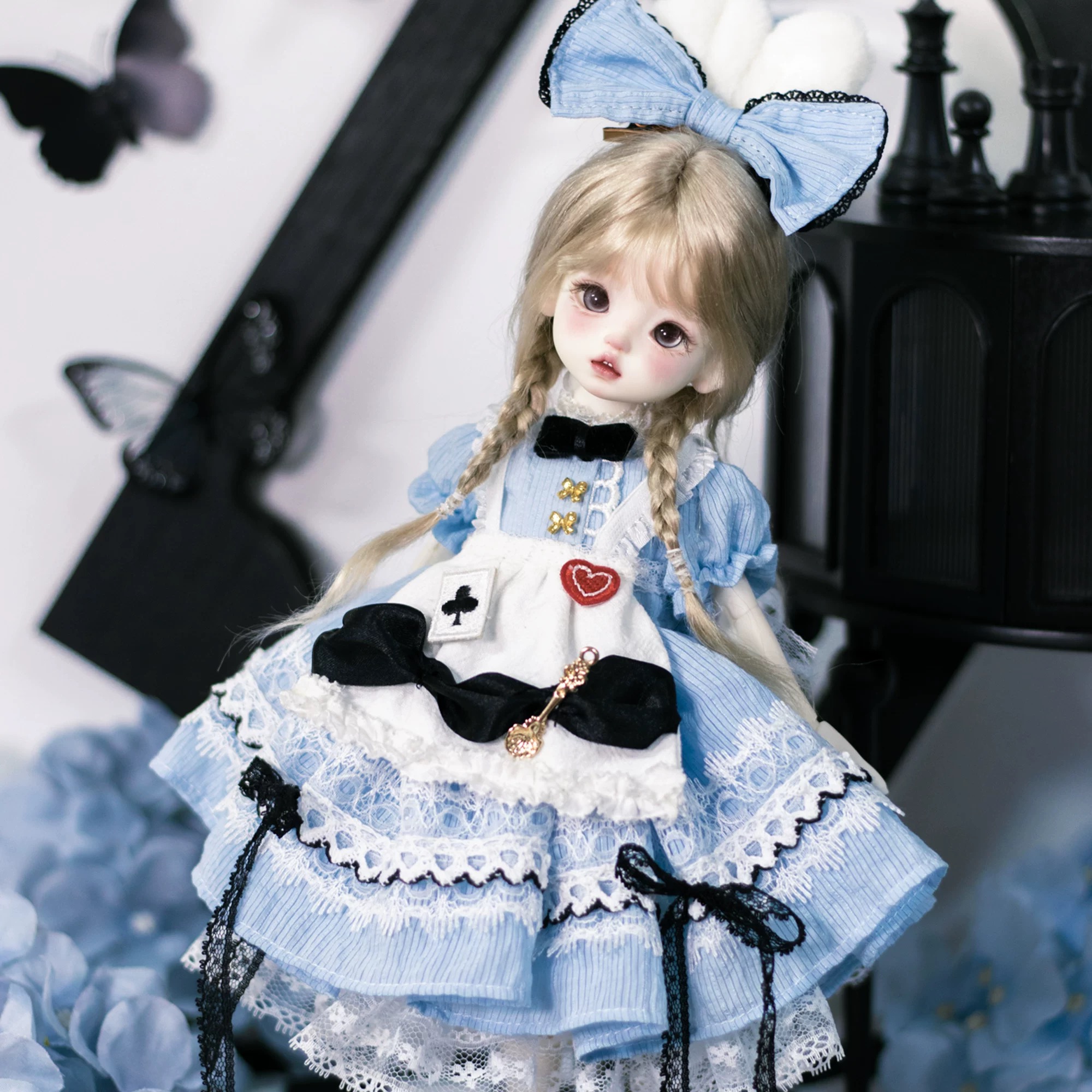Alice in Wonderland Whimsical Lolita Dress for 1/6 BJD Dolls | Atelier Chantilly --A07-Atelier Chantilly
