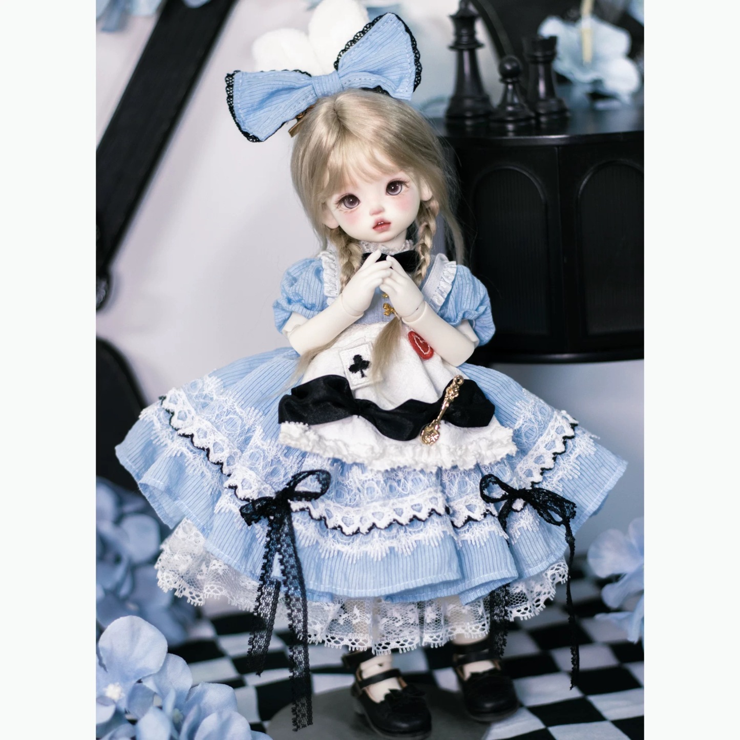 Alice in Wonderland Whimsical Lolita Dress for 1/6 BJD Dolls | Atelier Chantilly --A07-Atelier Chantilly