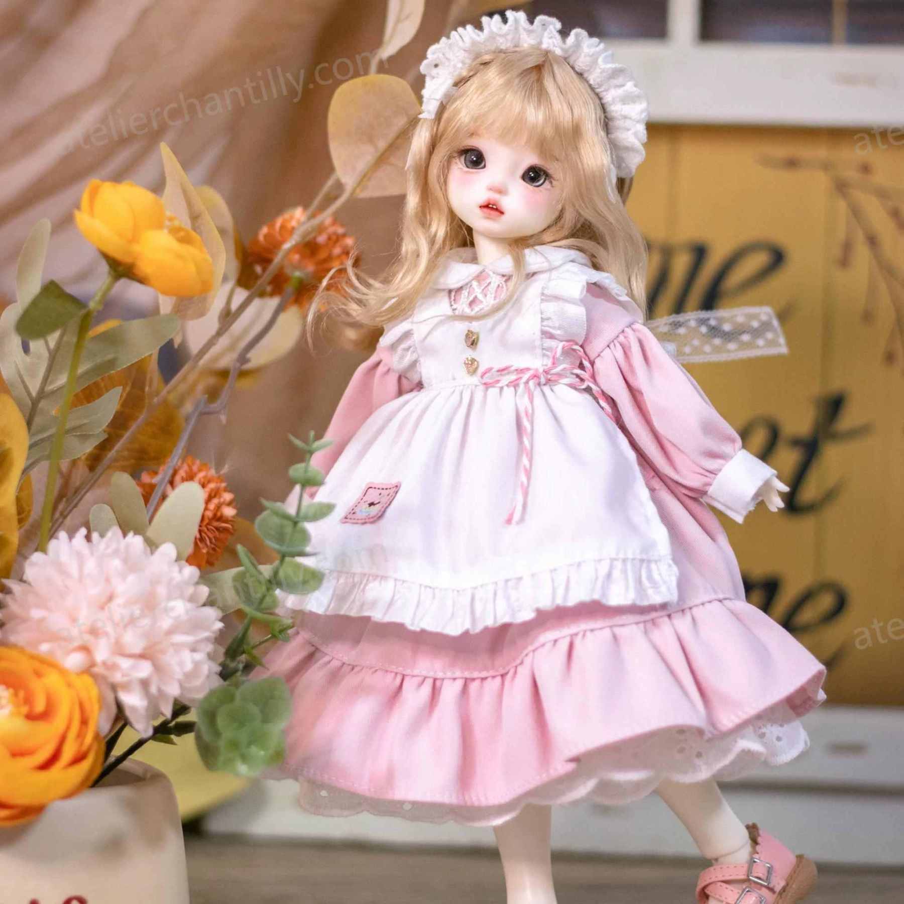 Sweet Pink Maid Lolita Dress for 1/6 BJD Dolls | Atelier Chantilly --A09-Atelier Chantilly
