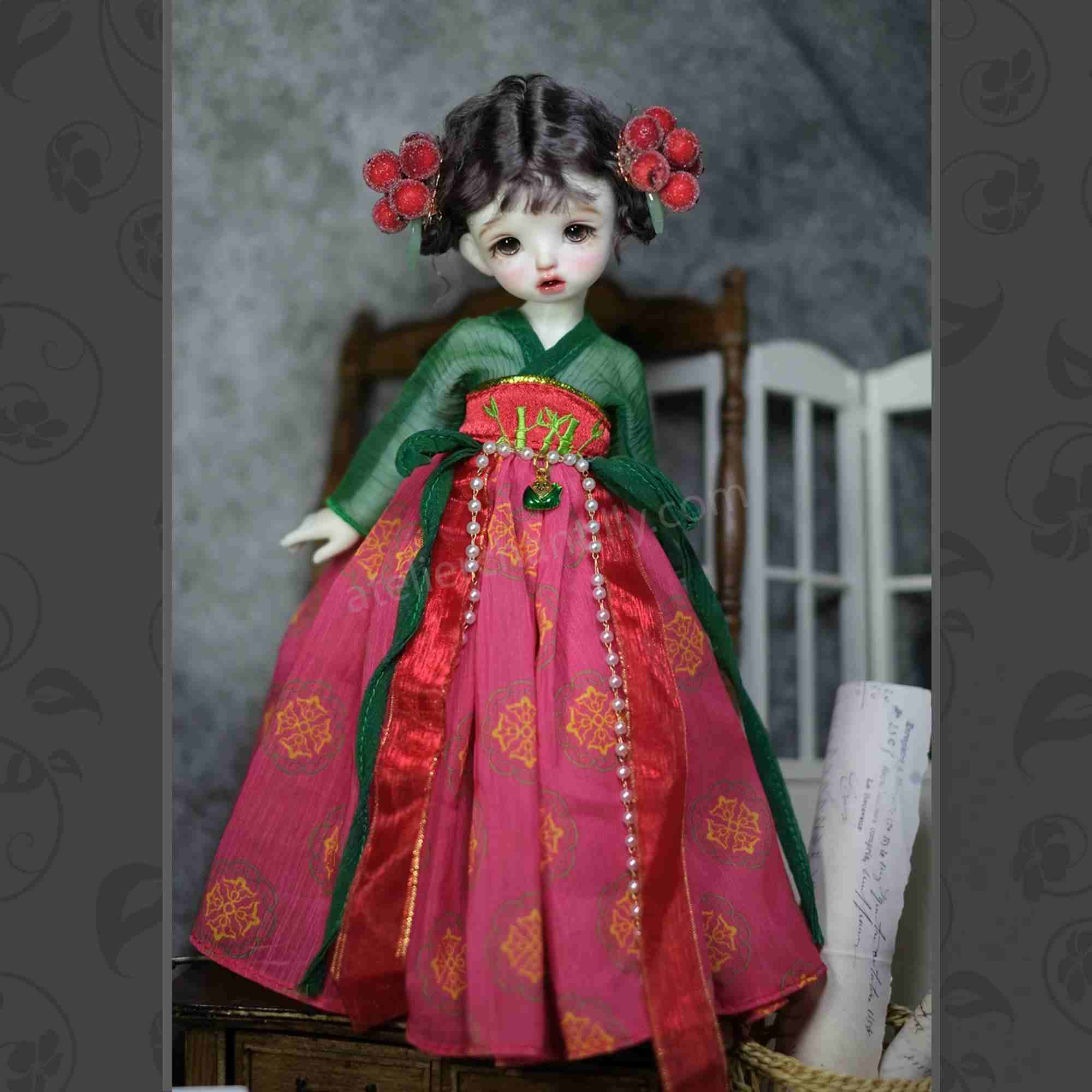 Oriental Elegance Hanfu-Style Dress for 1/6 BJD Dolls | Atelier Chantilly -A11-Atelier Chantilly