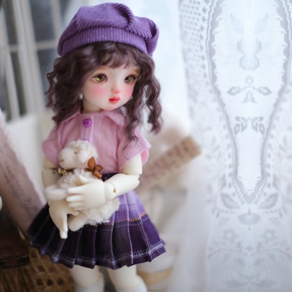 Pastel Purple-Pink Academia Outfit for 1/6 BJD Dolls | Atelier Chantilly