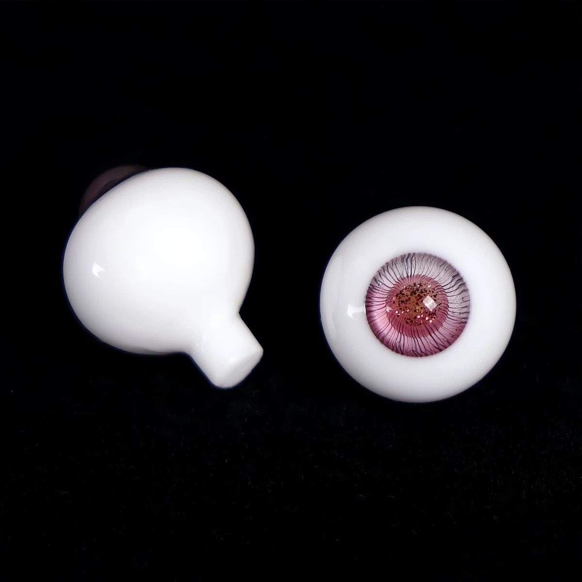 Pair of 1/3 BJD Pink Sparkle Glass Eyes Detail - atelierchantilly