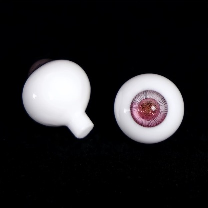 Pair of 1/3 BJD Pink Sparkle Glass Eyes Detail - atelierchantilly