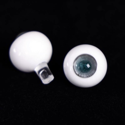 Pair of 1/4 BJD Green Sparkle Glass Eyes Detail - atelierchantilly