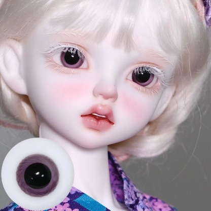 1/3 BJD Doll Wearing Purple Glass Eyes in Floral Outfit - atelierchantilly