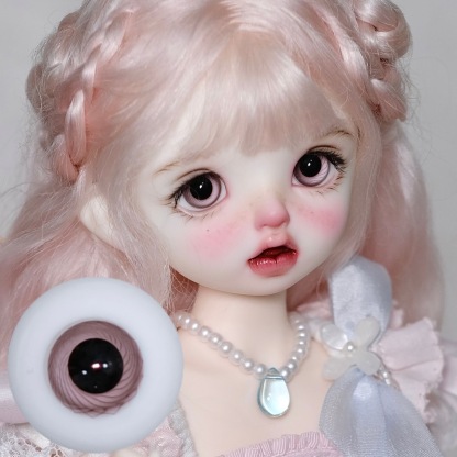 1/3 BJD Doll Wearing Handmade Pink Glass Eyes with Pink Hair - atelierchantilly