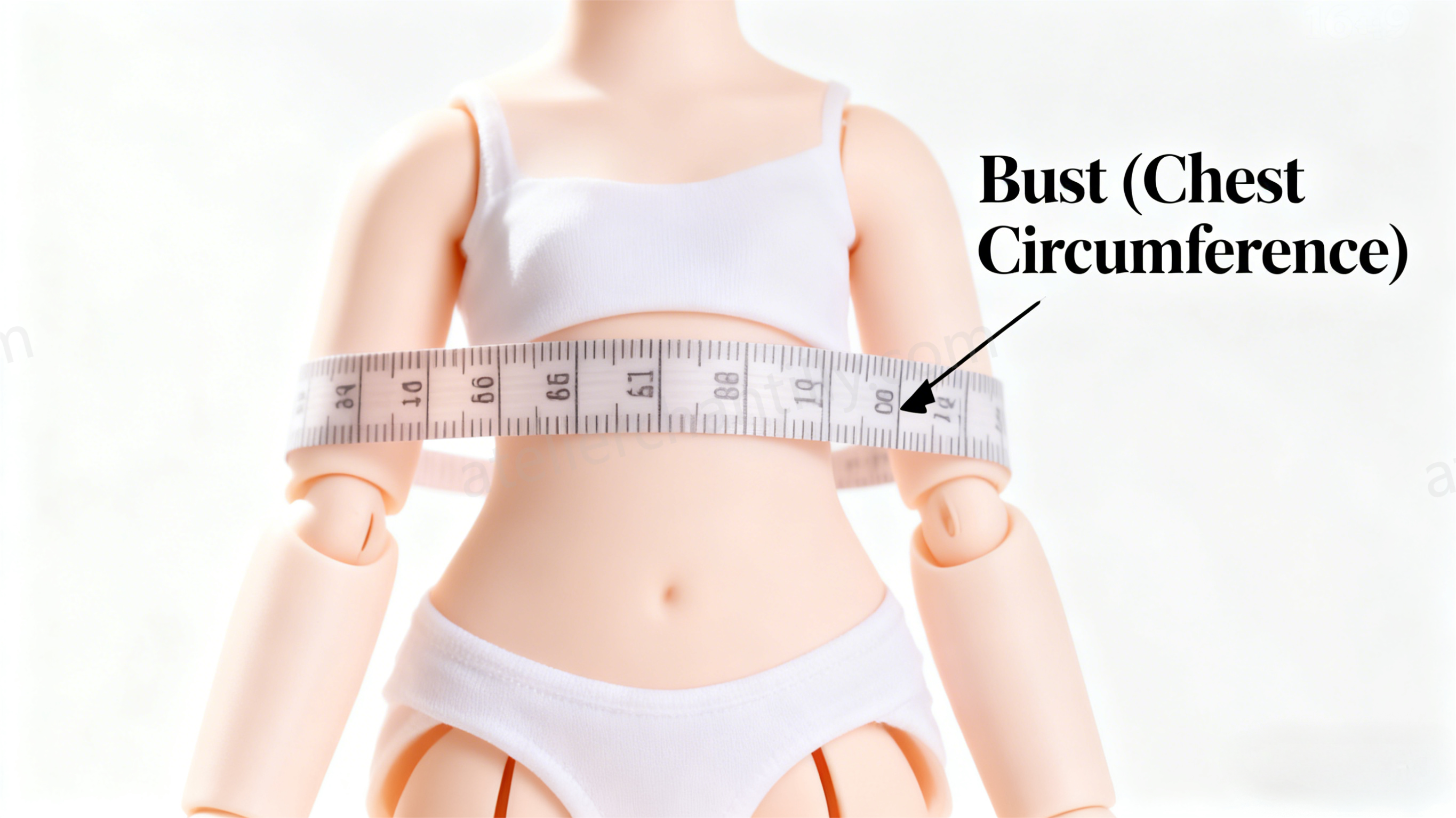 Step-by-step BJD bust waist hip measurements - how to measure custom doll clothing for perfect fit