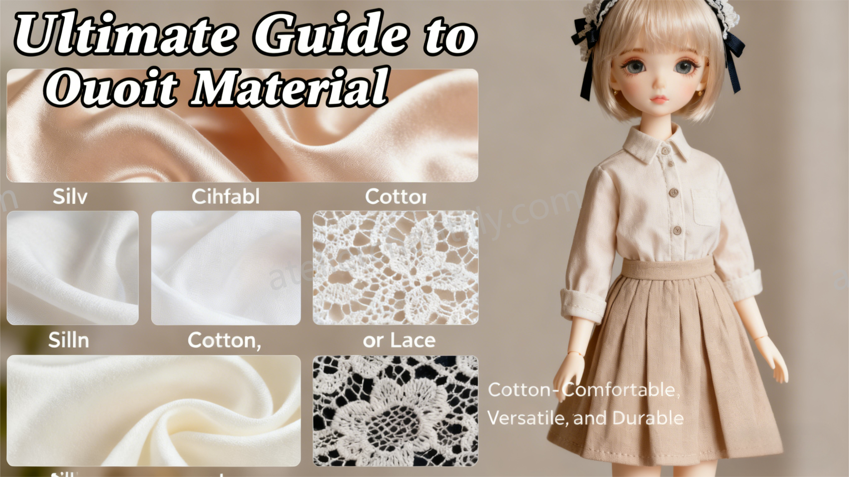 BJD fabric photography quality - silk lace cotton for doll product shots outdoor scenes
