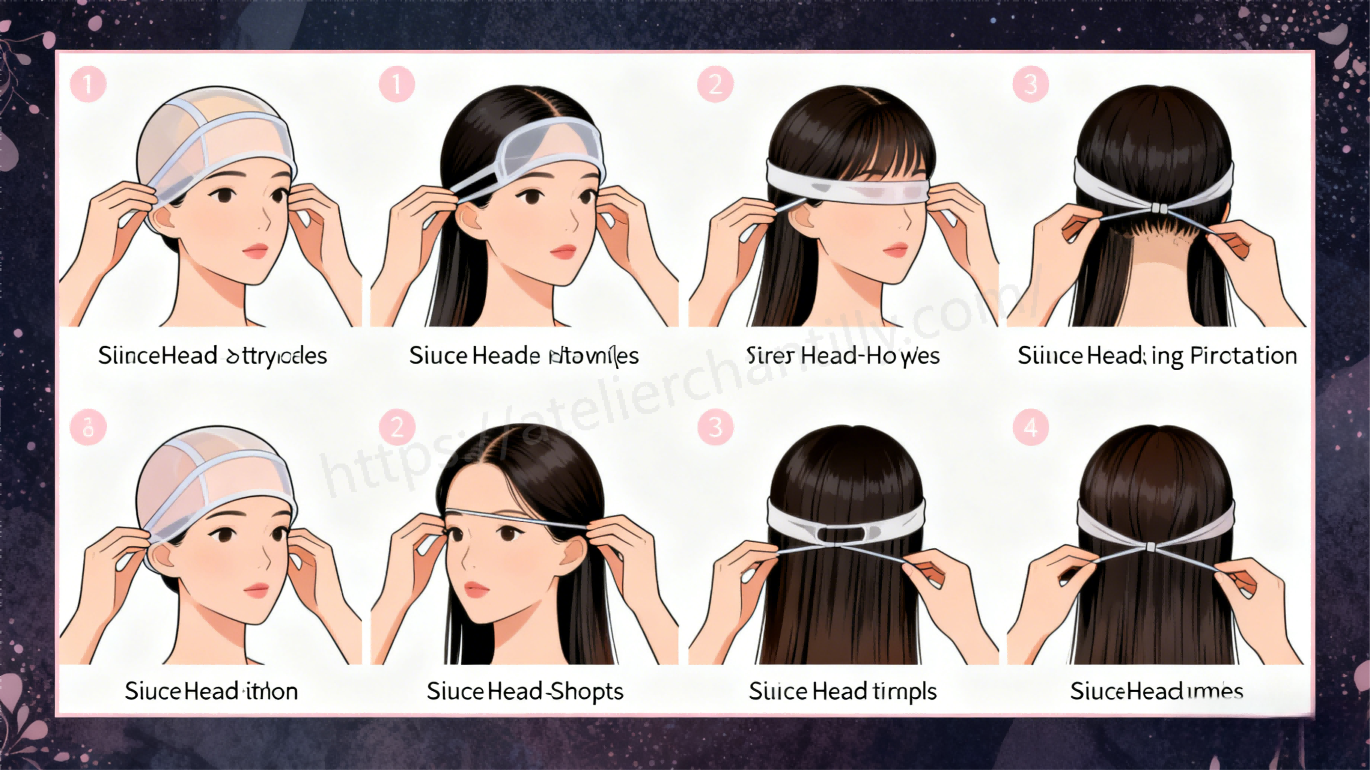 Using silicone cap to prevent BJD wig slipping