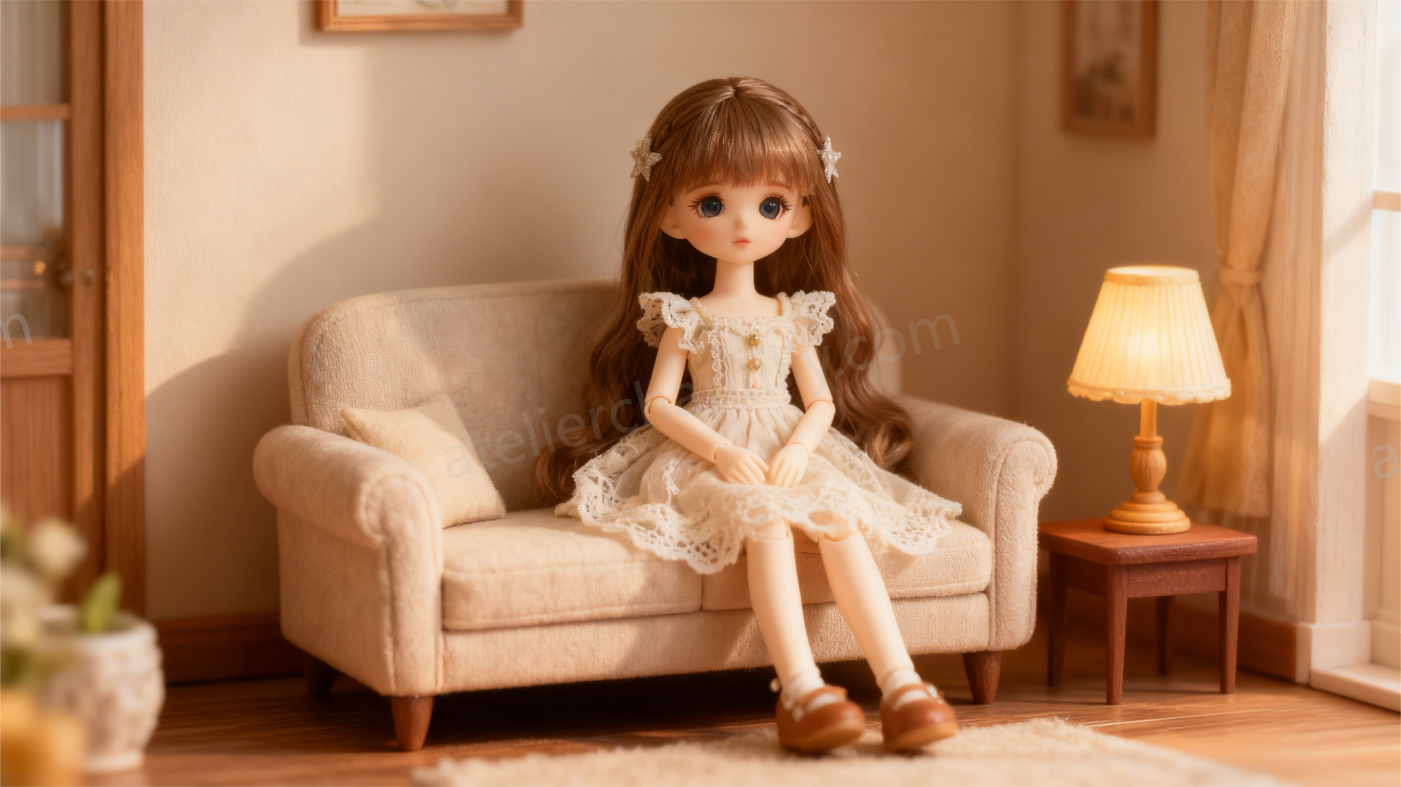 BJD in Atelier Chantilly&rsquo;s handmade outfit - childhood warmth & tender memories | atelierchantilly.com
