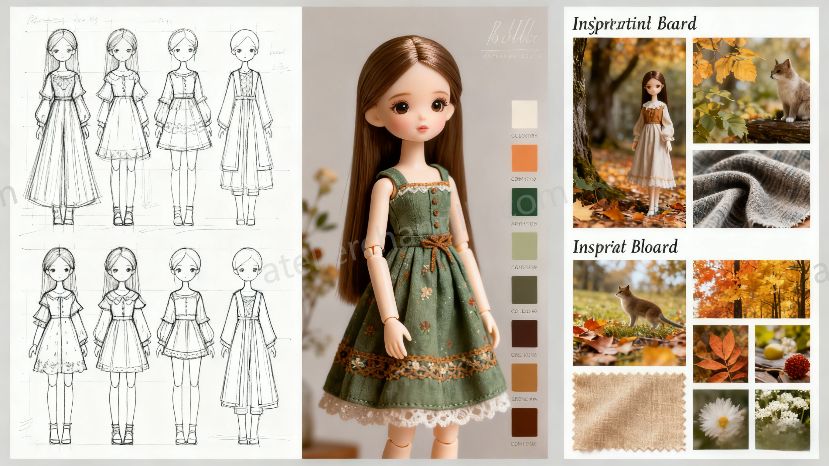 Concept and seasonal planning for BJD doll wardrobe