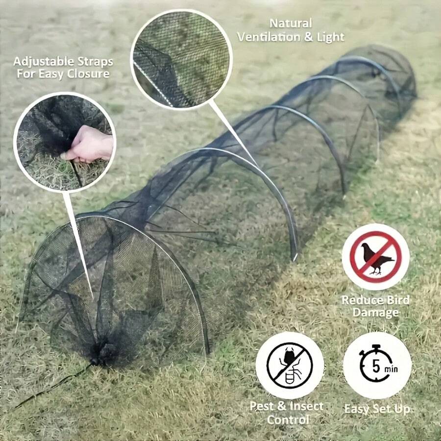 10ft 2-In-1 Portable Greenhouse And Garden Frost Tunnel Shade Net - Quick Release, Provides Shade And Heat Protection For Vegetables And Plants, Garden Plant Frost Protection Cover - 10 Feet - View 15