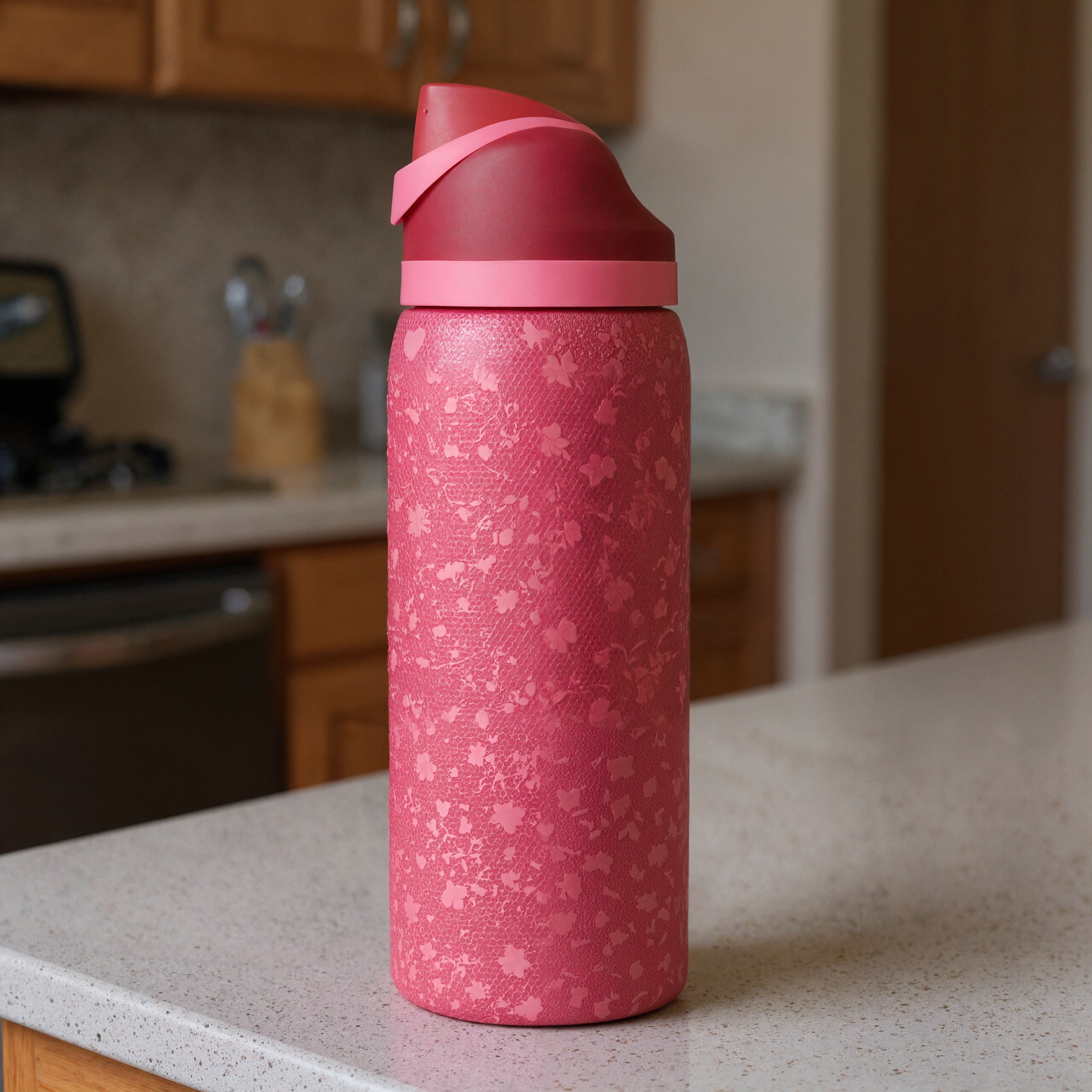 Floral Print Twist Lid Hydration Bottle