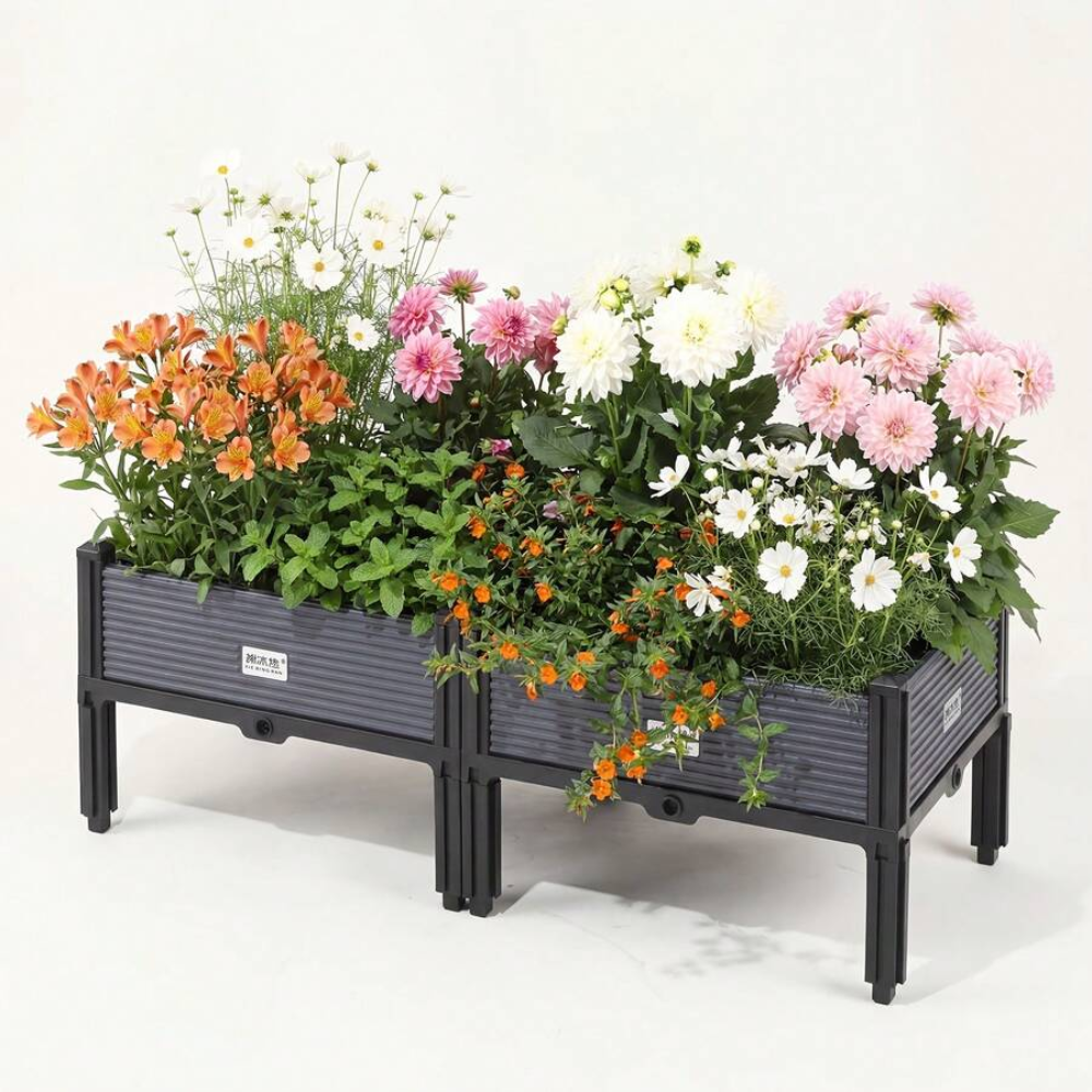 Multi Functional High Elevated Garden Bed Kit For Patio And Yard