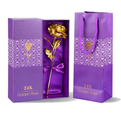 24K Gold Dipped Real Rose with Gift Box-Viral Super Shop