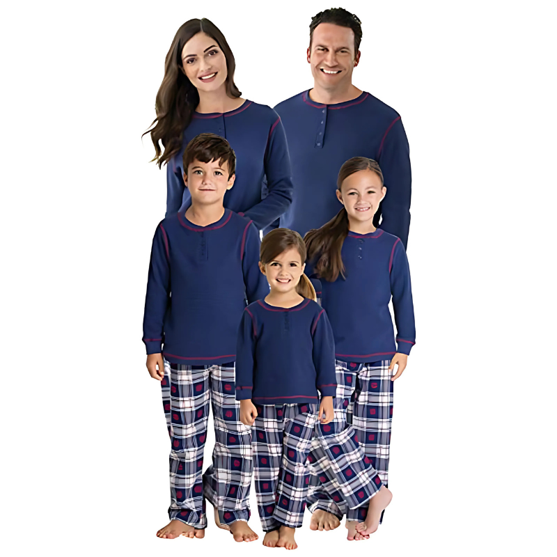 Festive Christmas Plaid Pajama Set-Viral Super Shop